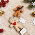 Christmas Gingerbread Man Wool Felt Keychain 1