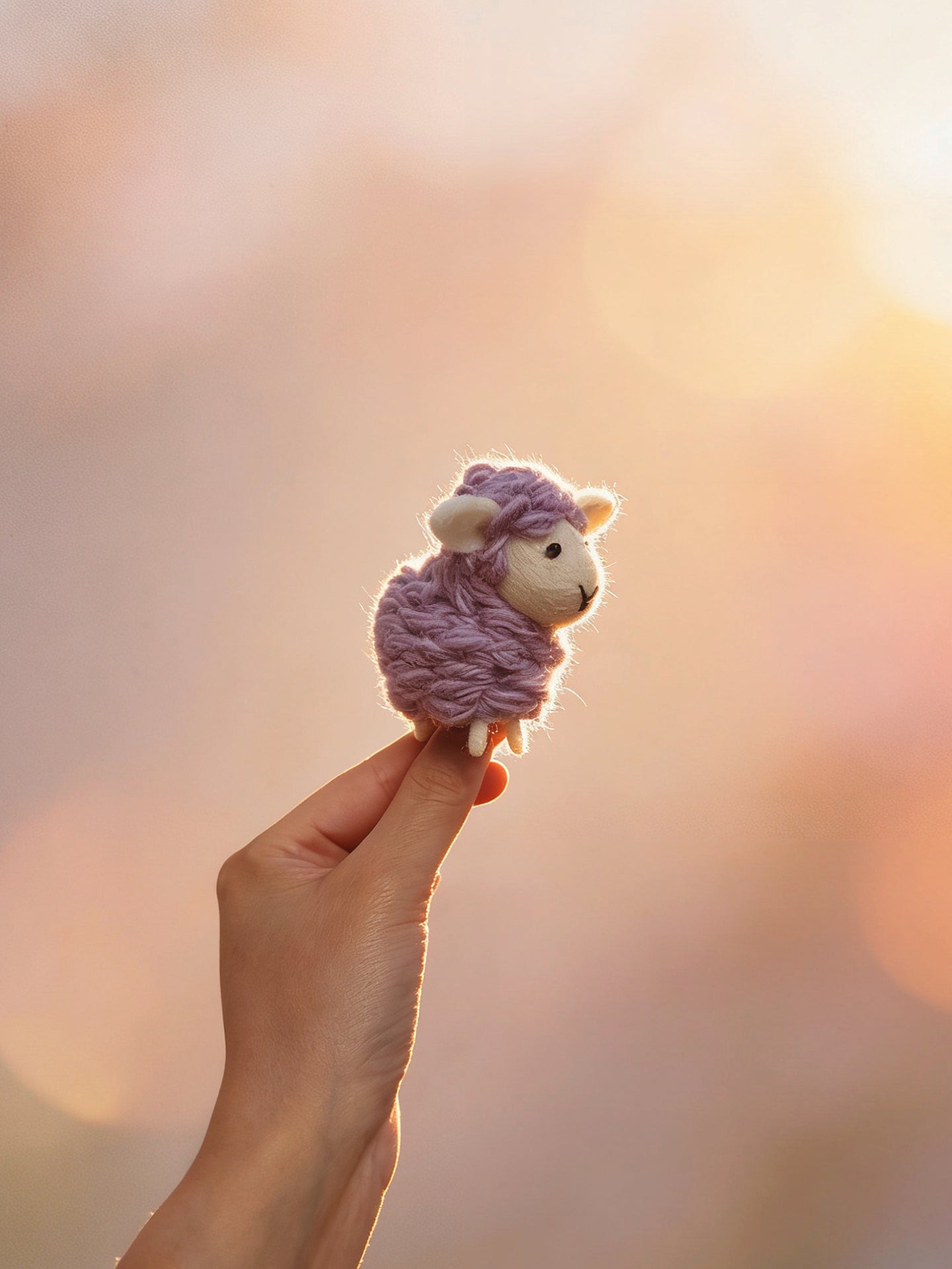 Colorful Sheep Wool Felt Keychain
