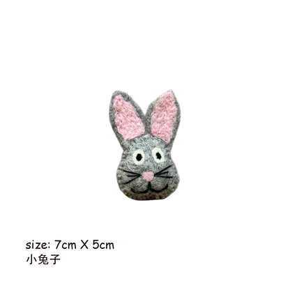 Animal Head Wool Felt Brooch
