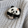 Panda Wool Felt Brooch 1