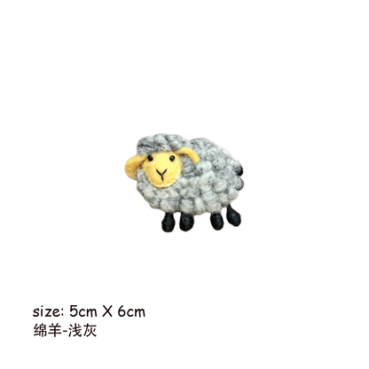 Sheep Wool Felt Brooch