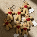 Christmas Gingerbread Man Wool Felt Keychain 5