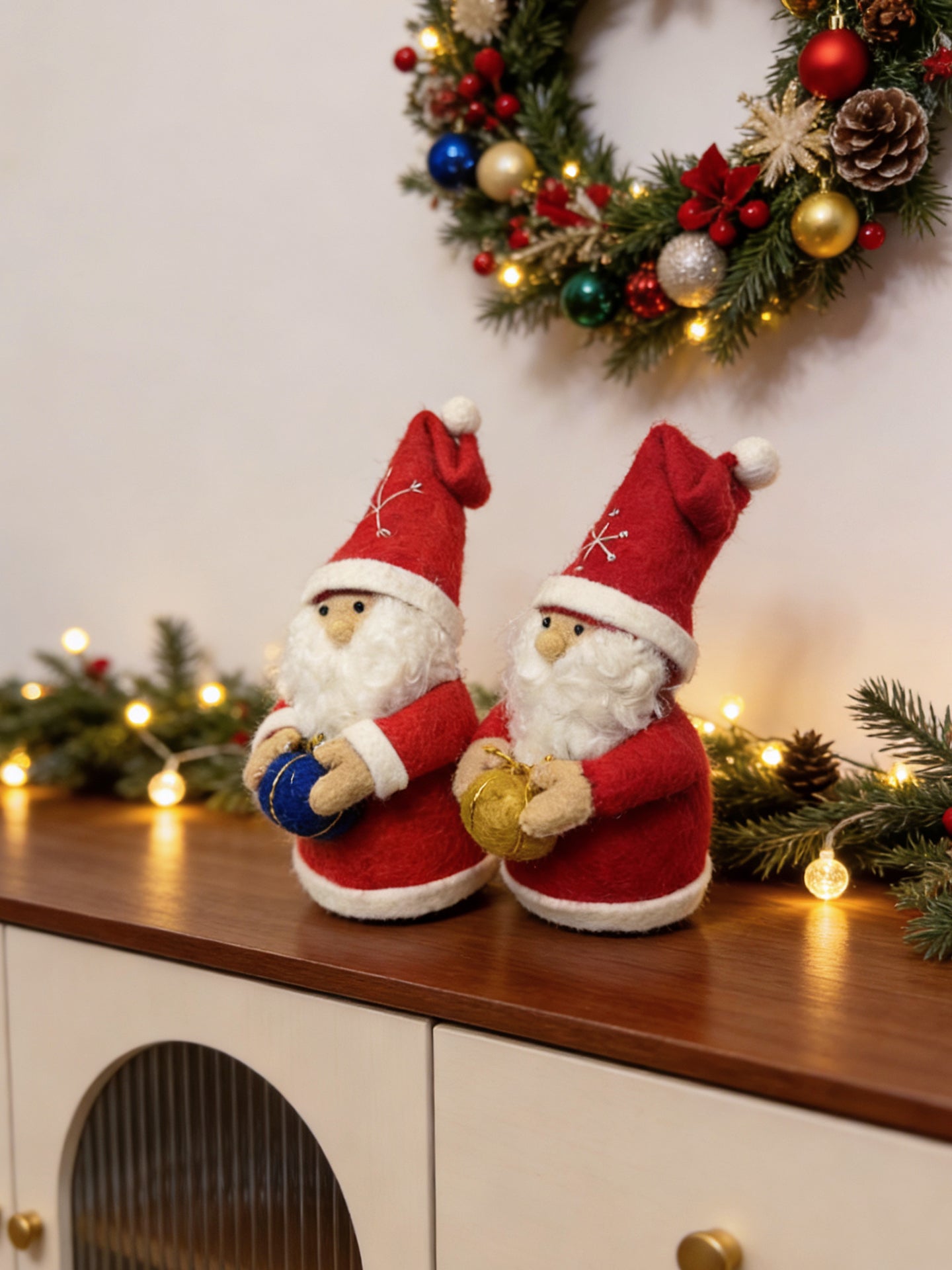 Santa Claus Wool Felt Ornament