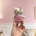Pink Polka Dot Kitty Wool Felt Ornament 5