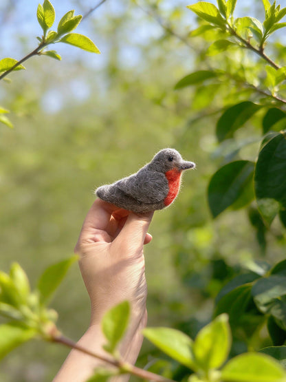 Fat Bird Wool Felt Brooch