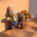 Little Lion & Flying Donkey Wool Felt Keychain 2