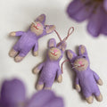 Purple Rabbit Wool Felt Ornament 4