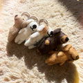 Sad-Eyebrow Puppy Wool Felt Keychain 3
