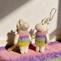 Rainbow Sweater Unicorn Wool Felt Ornament 1