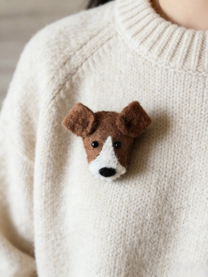 Animal Head Wool Felt Brooch