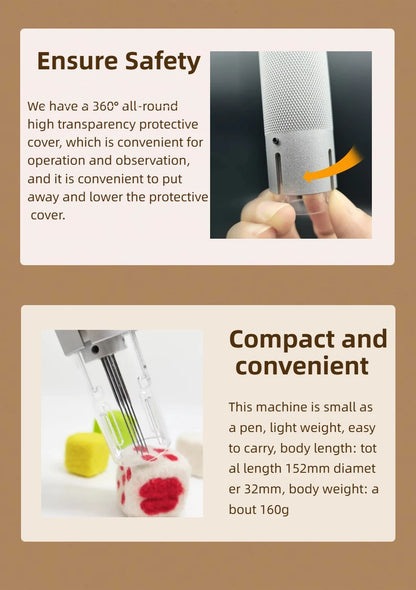 Electric Felting Machine – Portable Electric Wool Felting Needle Tool (Upgraded 3rd Gen)