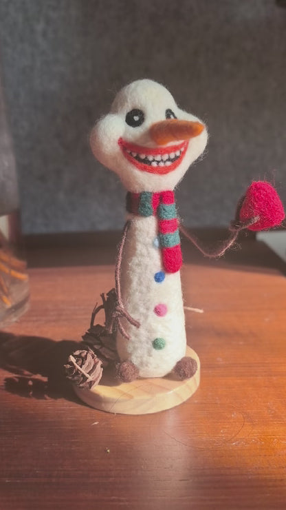 "Frosty Joker"DIY Felt Snowman Kit——Handmade Christmas Craft Gift